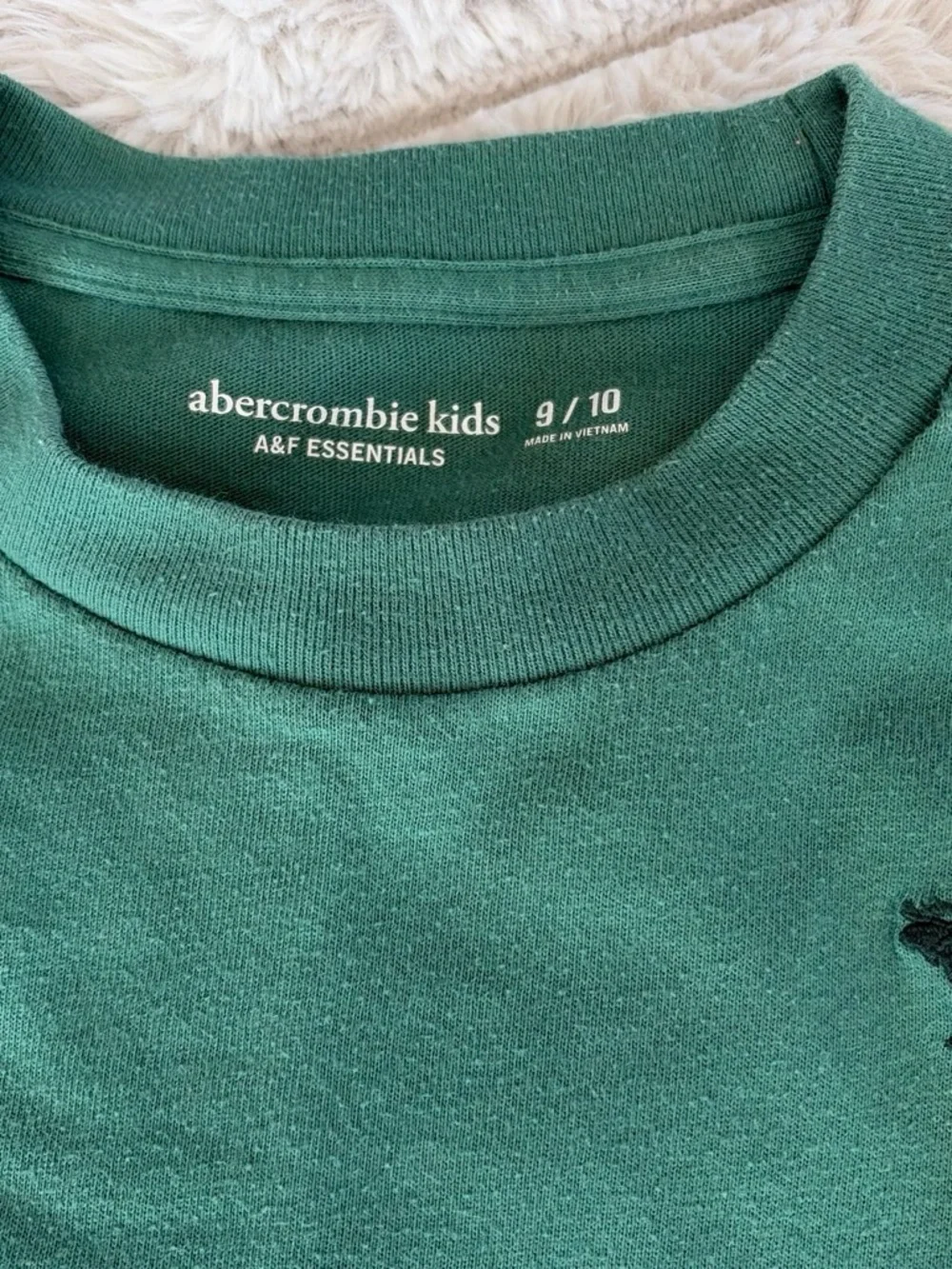 abercrombie kids Teal Green A&F Essentials Crewneck Sweatshirt